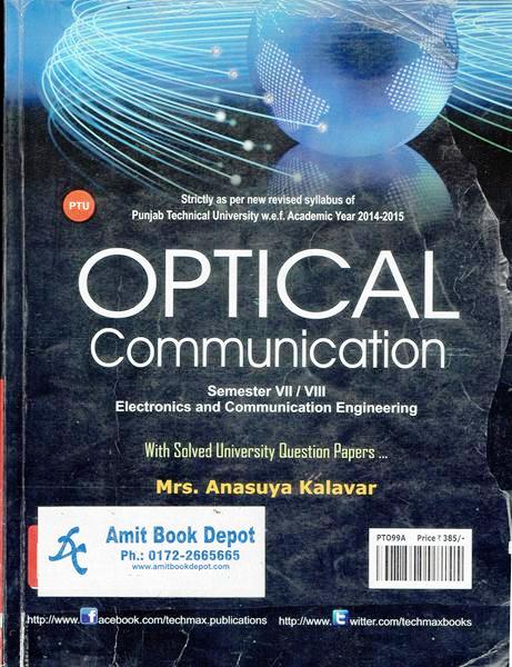 Optical Communication ECE 7th and 8th Sem PTU (OLD)