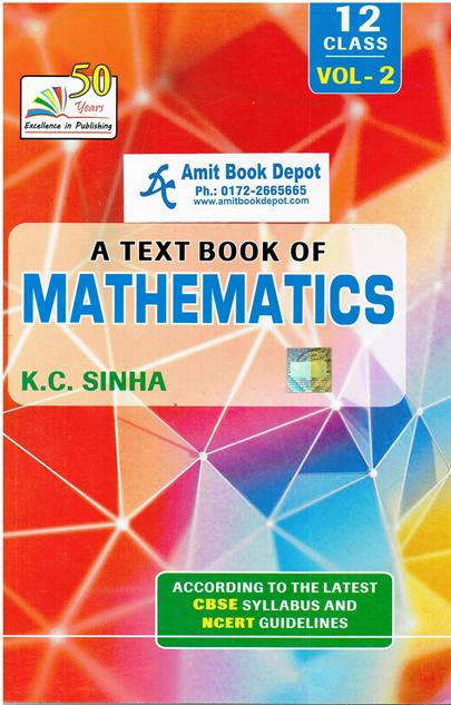 A Textbook of Mathematics Vol-2 Class 12th (NEW)