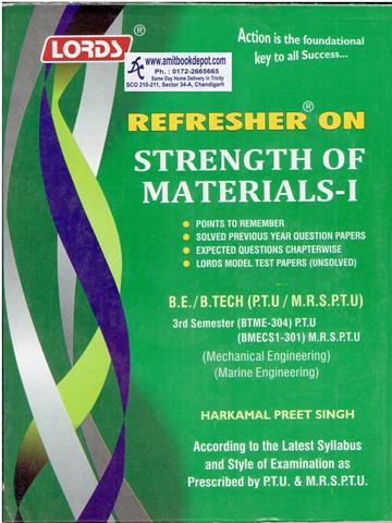 Lords Refresh on Strength of Material 1 BTech 3rd Sem PTU (NEW)