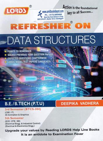 Lords Refresher on Data Structures for BTech 3rd and 5th Sem PTU (NEW)