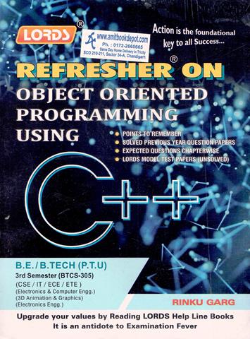 Lords Refresher on Object Oriented Programming Using C++ for 3rd Sem BTech PTU