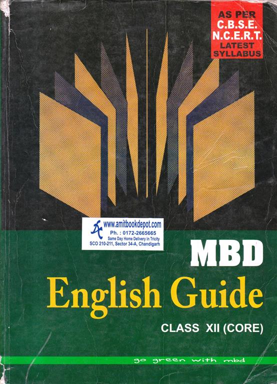 MBD English Guide for Class 12th