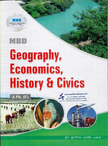 MBD Geography Economics History and Civics for Class 10th PSEB (English Medium)