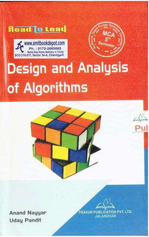 Design and Analysis of Algorithms MCA 5th Sem PTU (NEW)