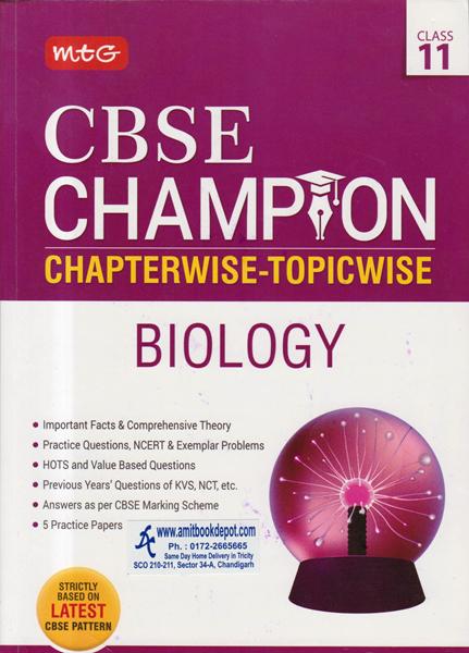 CBSE Champion Chapterwise Topicwise Biology Class 11th