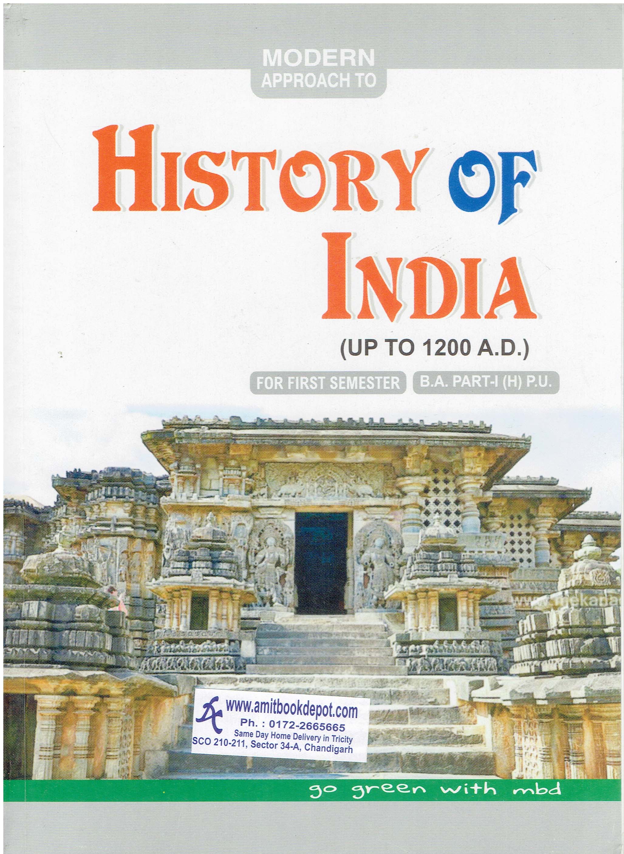 History of India (Up To 1200 AD) BA 1st Semester PU (Hindi Medium)