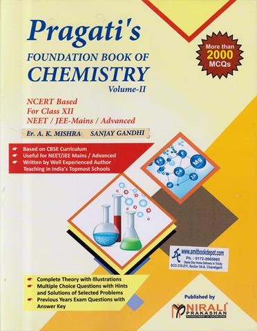 Pragati Foundation Book of Chemistry Vol 2 for Class 12th, NEET and JEE