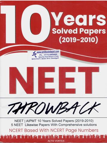 10 Years Solved Paper for NEET Throwback