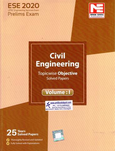 ESE 2020 Prelims Exam Civil Engineering Topicwise Objective Solved Papers Vol 1 (NEW)