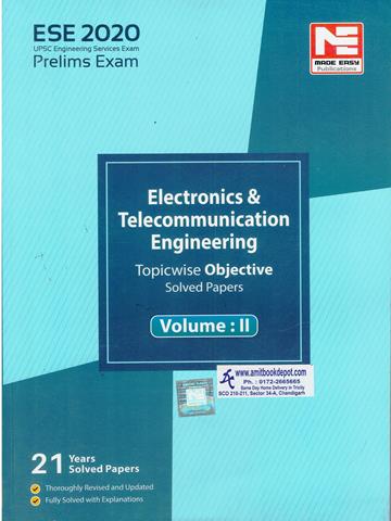 ESE 2020 Prelims Exam Electronics & Telecommunication Engineering Topicwise Objective Solved Papers Volume 2 (NEW)