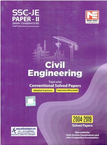 Made Easy SSC JE Main Exam Civil Engineering Paper 2 Topicswise Conventional  Solved Papers (NEW)