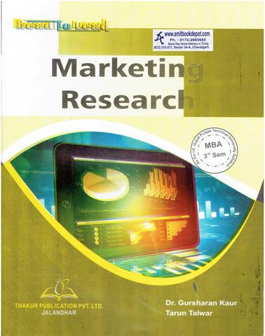 Marketing Research MBA 3rd Sem PTU (NEW)