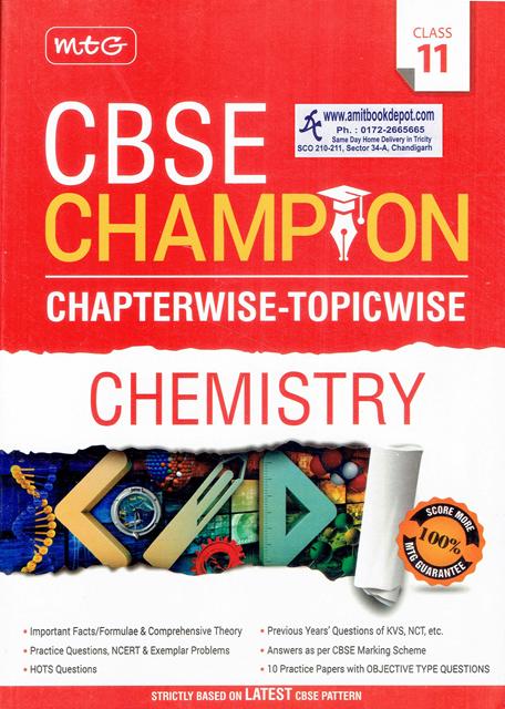 CBSE Champion Chemistry Chapterwise Topicwise Solved Papers for Class 11th