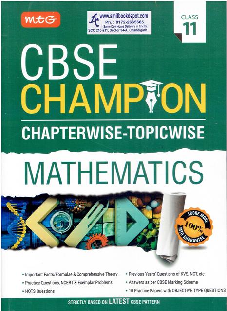 CBSE Champion Mathematics Chapterwise Topicwise Solved Papers Class 11th