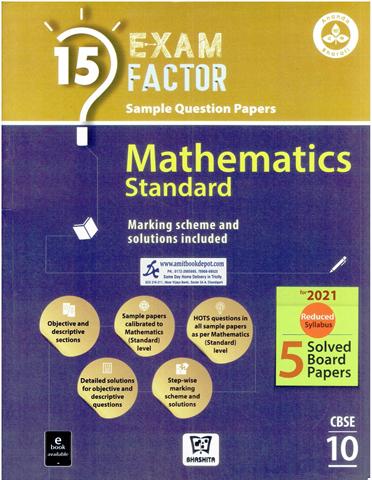 15 Exam Factor Sample Question Papers Mathematics Standard for Class 10th (NEW)