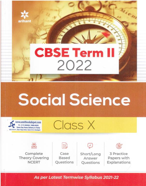 Arihant CBSE Term 2 2022 Social Science Sample Papers for Class 10th