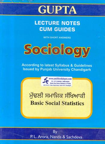 Basic Social Statistics for MA Sociology 2nd Semester PU Punjabi Medium