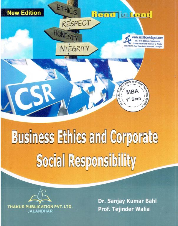 Business Ethics and Corporate Social Responsibility MBA 1st Sem PTU