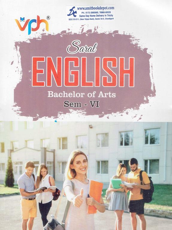 Vohra Saral English BA 6th Semester PU Chandigarh