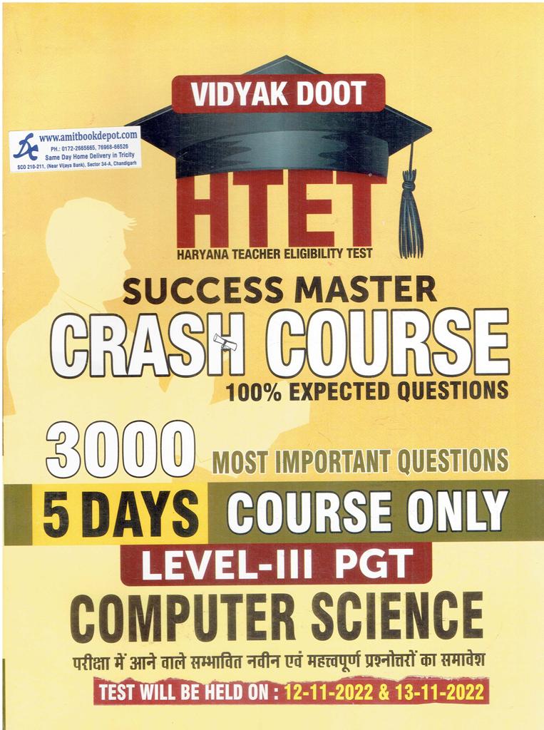 HTET Success Master Crash Course Level 3 PGT Computer Sciencs