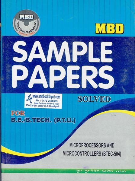 MBD Sample Paper Microprocessors and Microcontrollers for BE and BTech PTU