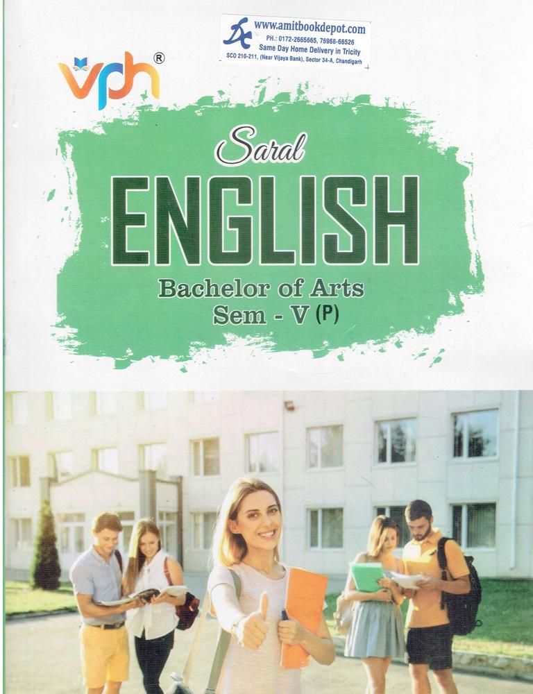 Vohra Saral English for BA 5th Semester Panjab University Chandigarh (Punjabi Medium)