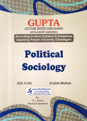 Political Sociology for MA Sociology 4th Semester PU English Medium