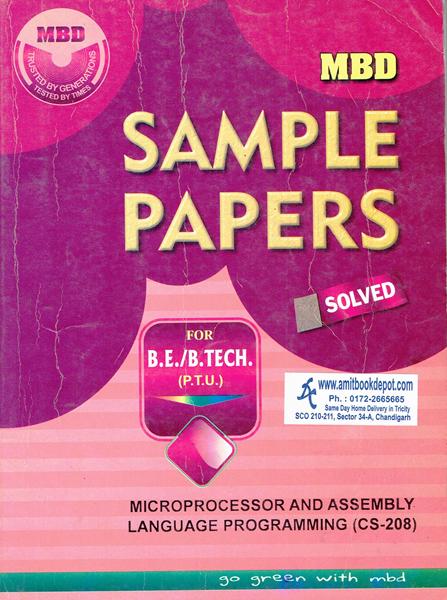 MBD Sample Paper Microprocessors and Assembly Language Programming for BE and BTech PTU