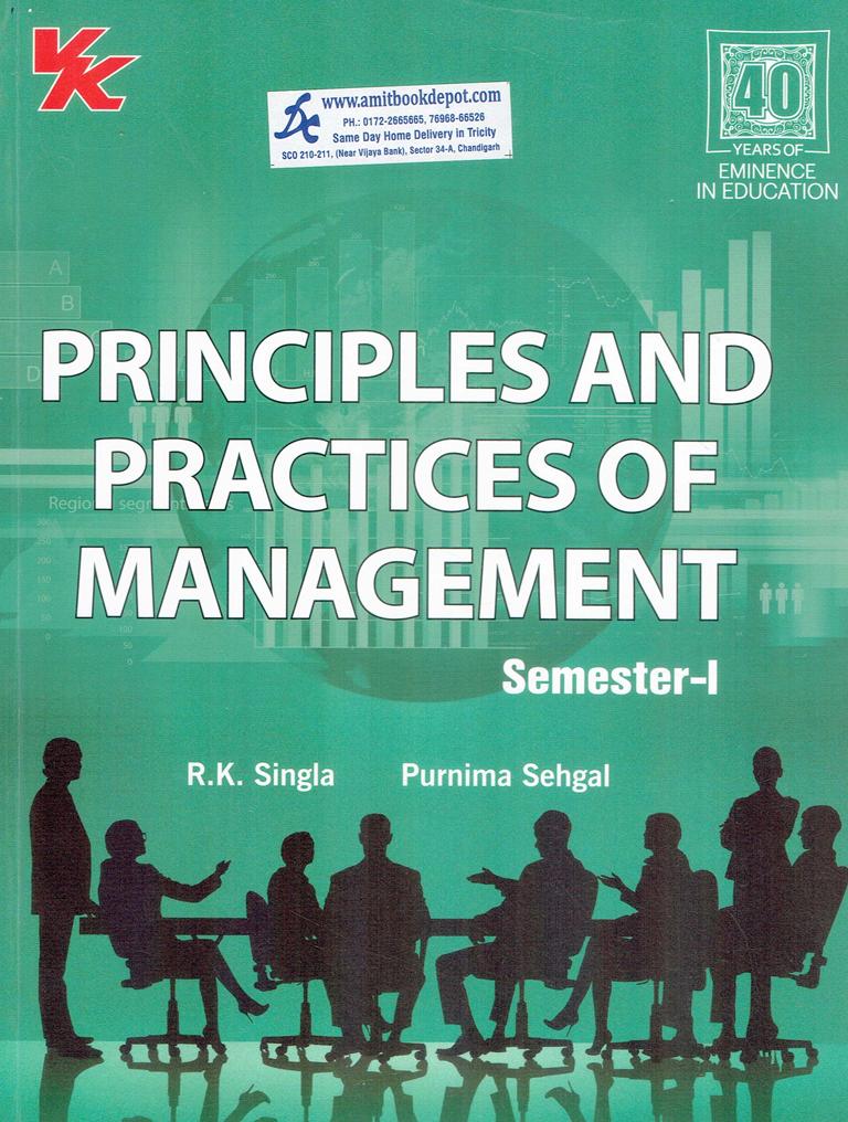 Principles and Practices of Management BCom 1st Semester PU Chandigarh