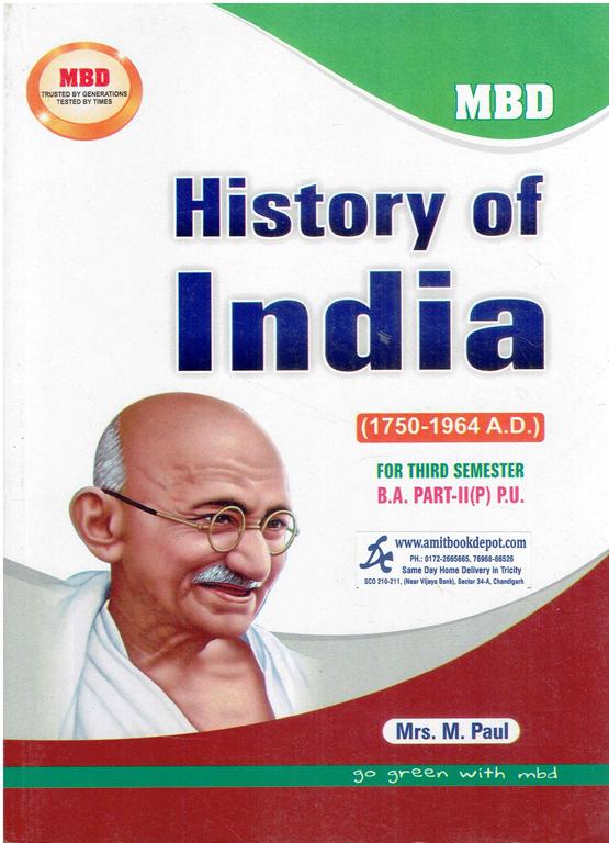 History of India BA 3rd Sem PU (Punjabi Medium)