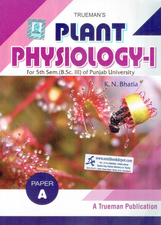 Trueman Plant Physiology 1 Paper A BSc 5th Semester PU Chandigarh