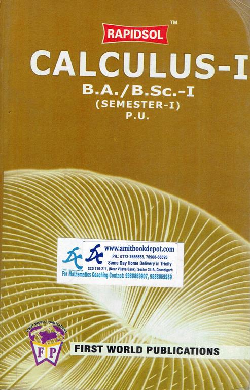 Rapidsol Calculus 1 for BA and BSc 1st Semester PU