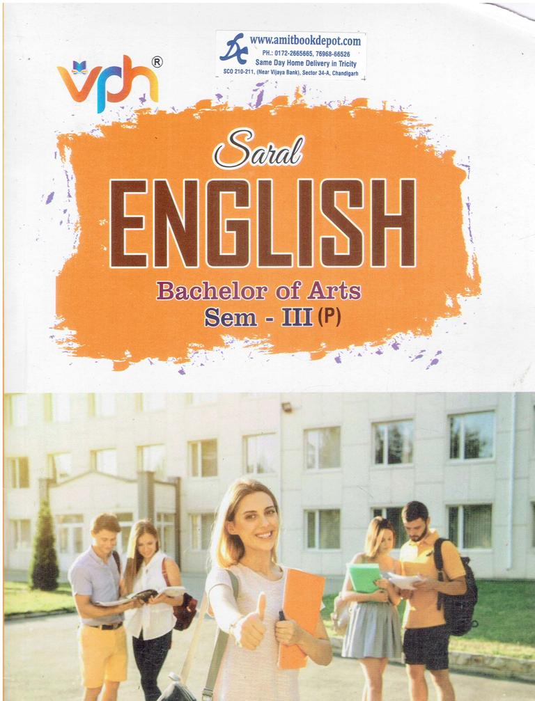 Vohra Saral English for BA 3rd Semester Panjab University Chandigarh (Punjabi Medium)