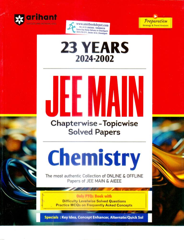 Arihant JEE Main Chemistry 23 Years Chapterwise Topicwise Solved Papers