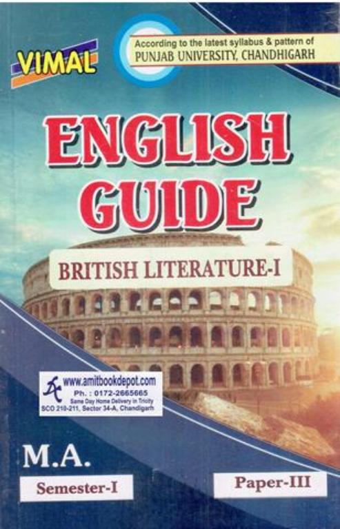 Vimal English Guide British Literature 1 MA 1st Sem Paper 3 PU (NEW)