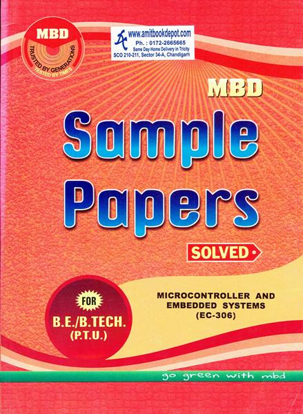 MBD Sample Paper Microcontroller and Embedded Systems for BE and BTech 6th Sem PTU