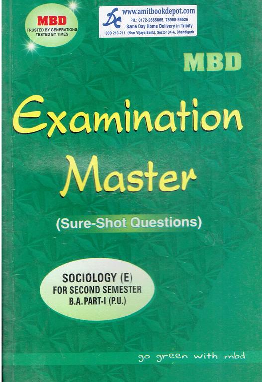 MBD Examination Master Sociology BA 2nd Semester PU