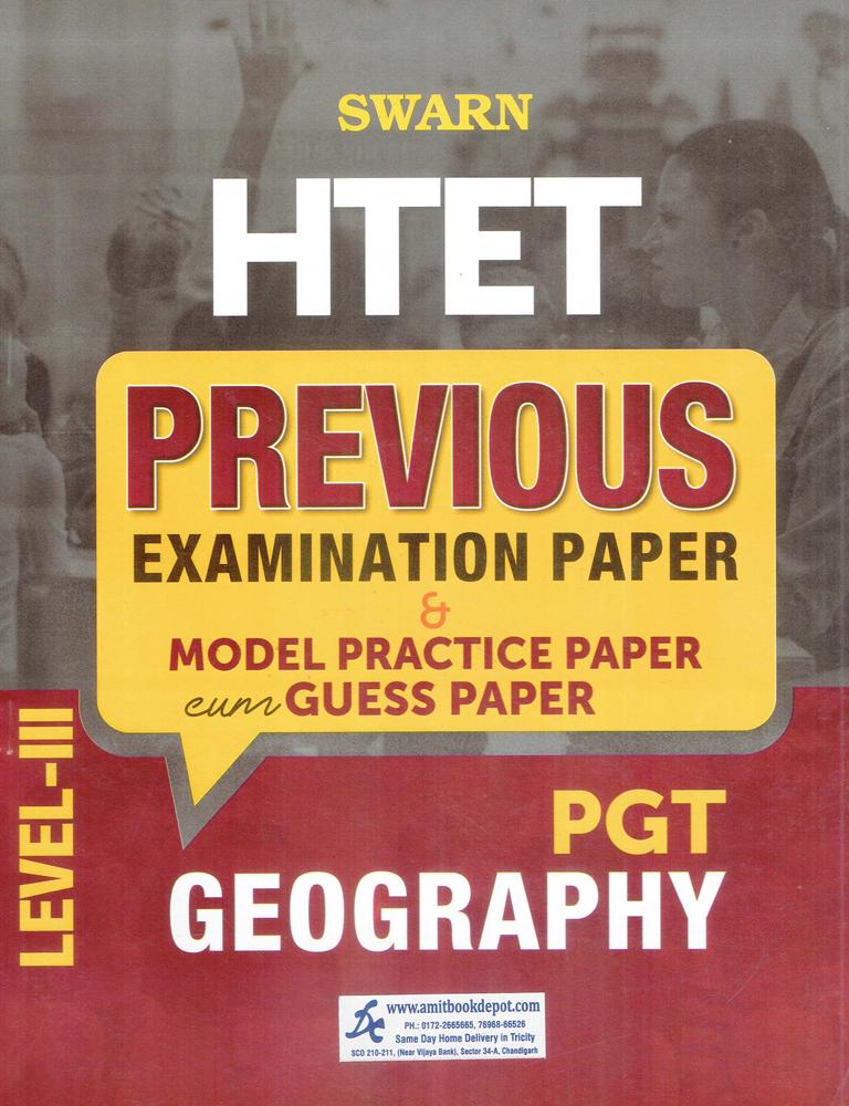 Swarn HTET Previous Examination Paper Level 3 PGT Geography