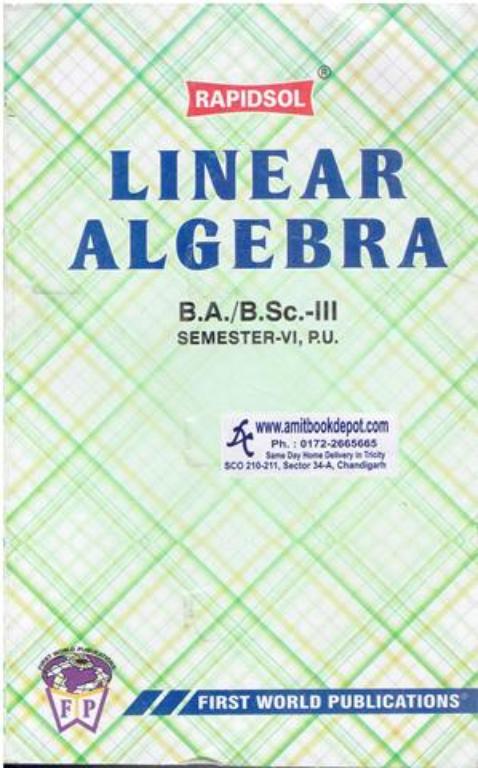 Rapidsol Linear Algebra for BA and BSc 6th Semester PU Chandigarh