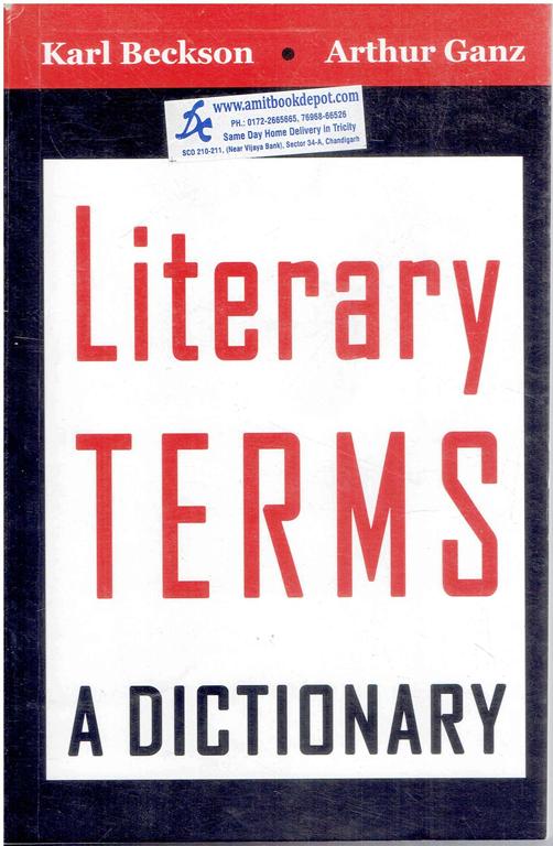 Literary Terms A Dictionary