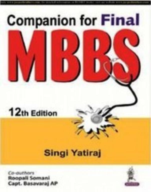 Companion For Final MBBS 12th Edition (NEW)