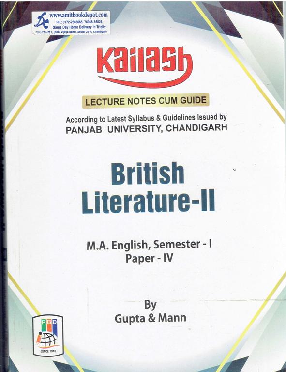 Kailash British Literature 2 MA English 1st Sem Paper 4 PU (NEW)