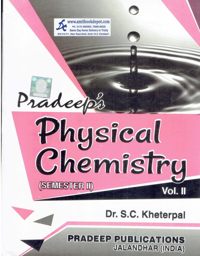 Pradeep Physical Chemistry Vol 2 BSc 2nd Semester PU Chandigarh