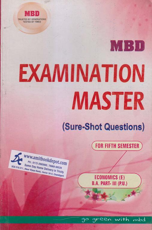 MBD Examination Master Economics BA 5th Semester PU (English Medium)