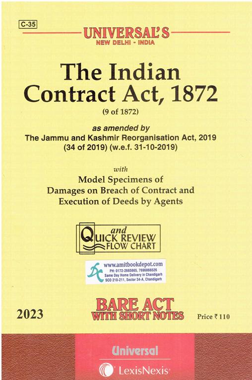 Universal The Indian Contract Act 1872 (NEW)