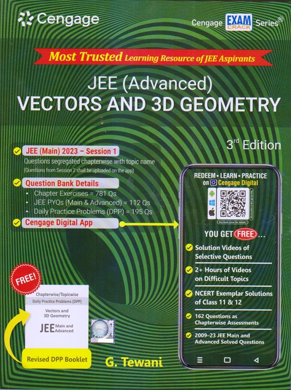 Cengage Vectors and 3D Geometry for JEE (Advanced) 3rd Edition 2023