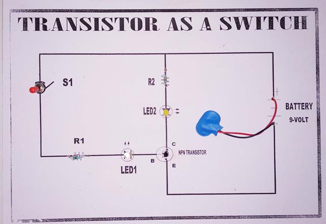 Transistor Work As A Switch Working Model with Printed Report