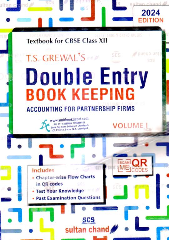 T S Grewal Double Entry Book Keeping Vol 1 for Class 12th