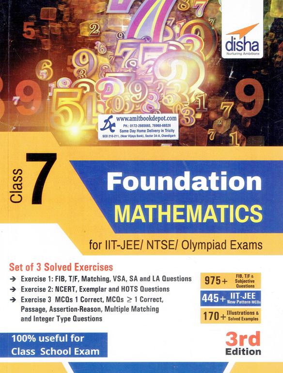 Disha Foundation Mathematics for IIT JEE I NTSE I Olympiad Exams for Class 7th