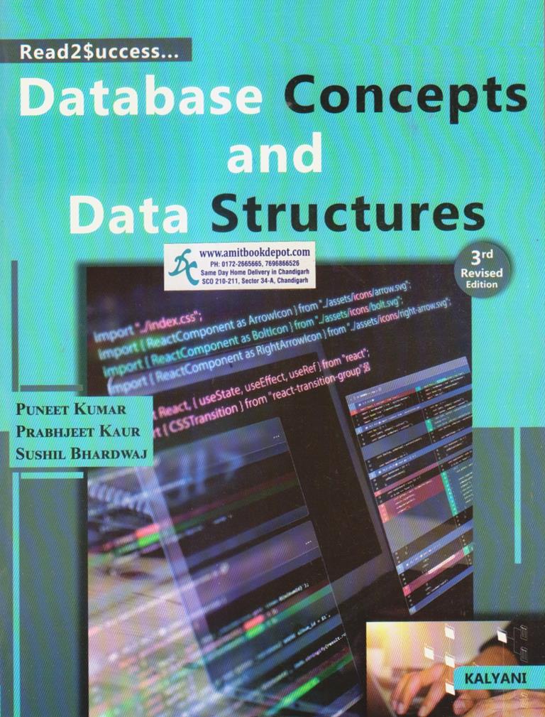 Kalyani Database Concepts and Data Structures For BA and BSc 4th Sem (Computer Sciecne) PU